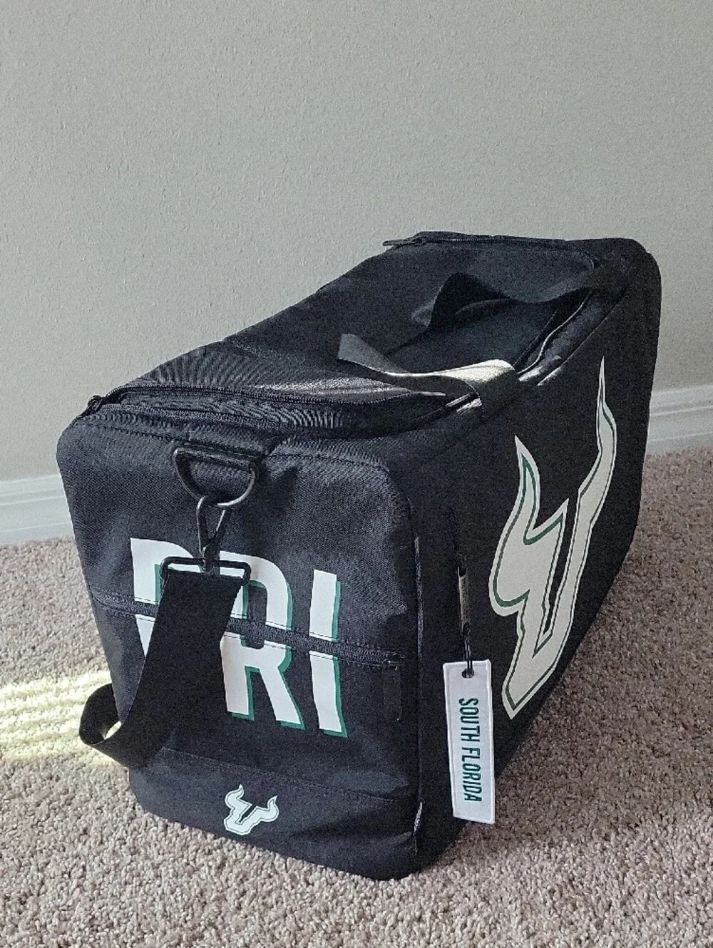 South Florida Bulls Black Travel Duffle Bag